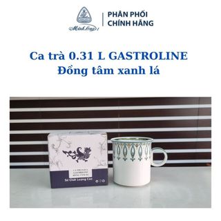 Ca trà 0.31 lít gastroline - đồng tâm xanh lá - gốm sứ minh long i