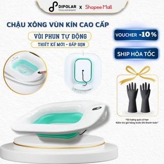 Chậu Xông Vùng Kín Sau Sinh Đa Năng Gấp Gọn DIPOLAR Có Đầu Bơm Tự Động Thông Minh - DCX01