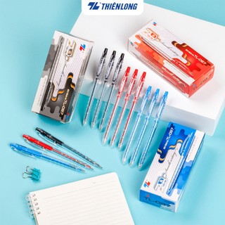  Combo 5 10 20 Bút bi Thiên Long TL-097 ngòi 0.5mm mực xanh đỏ đen nét viết thanh mảnh thiết kế trẻ trung năng động 