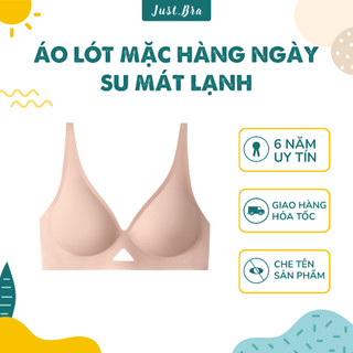 Áo ngực không gọng Just Bra thiết kế khoét chữ V nâng ngực, chất liệu su thoáng khí AB499