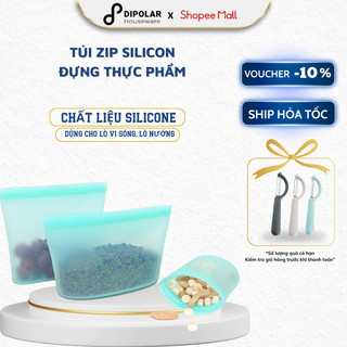 Túi Zip Đựng Thực Phẩm DIPOLAR Bằng Silicon An Toàn Vệ Sinh Chịu Nhiệt Tốt Tái Sử Dụng - DTZ02
