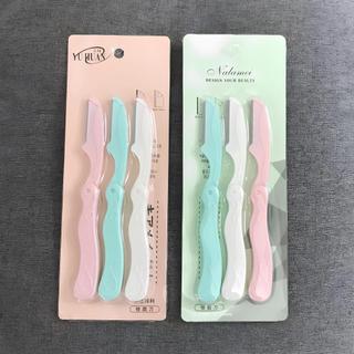 Set 3 dao cạo lông mày, bộ dao cạo, tỉa lông mày, chân mày tóc mái tiện lợi