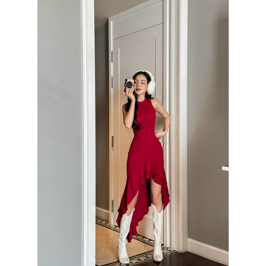 Đầm Cổ Lọ Bèo HL - 3586