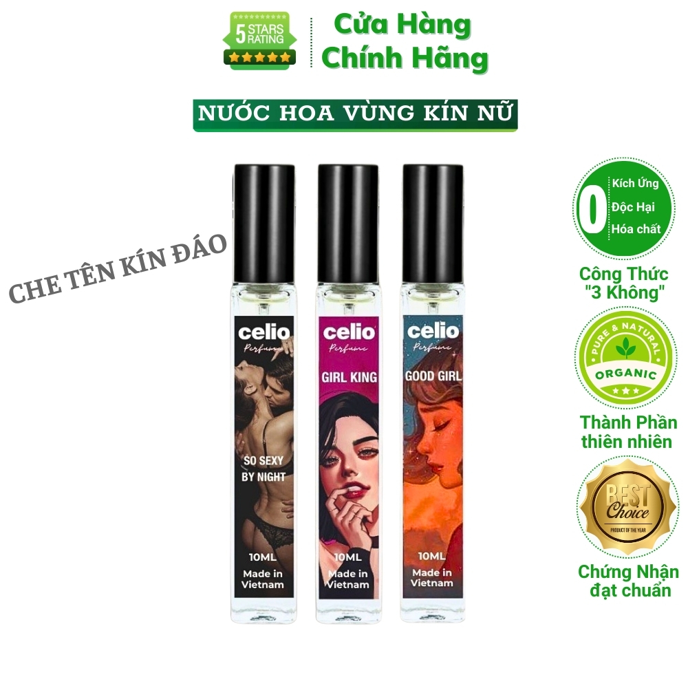 Nước Hoa Cô Bé Celio Chính Hãng 10ml Xịt Khử Mùi Thơm Vùng Kín Bim Bim Nữ Lưu Hương Lâu Dịu Nhẹ Mini Cao Cấp giá Rẻ