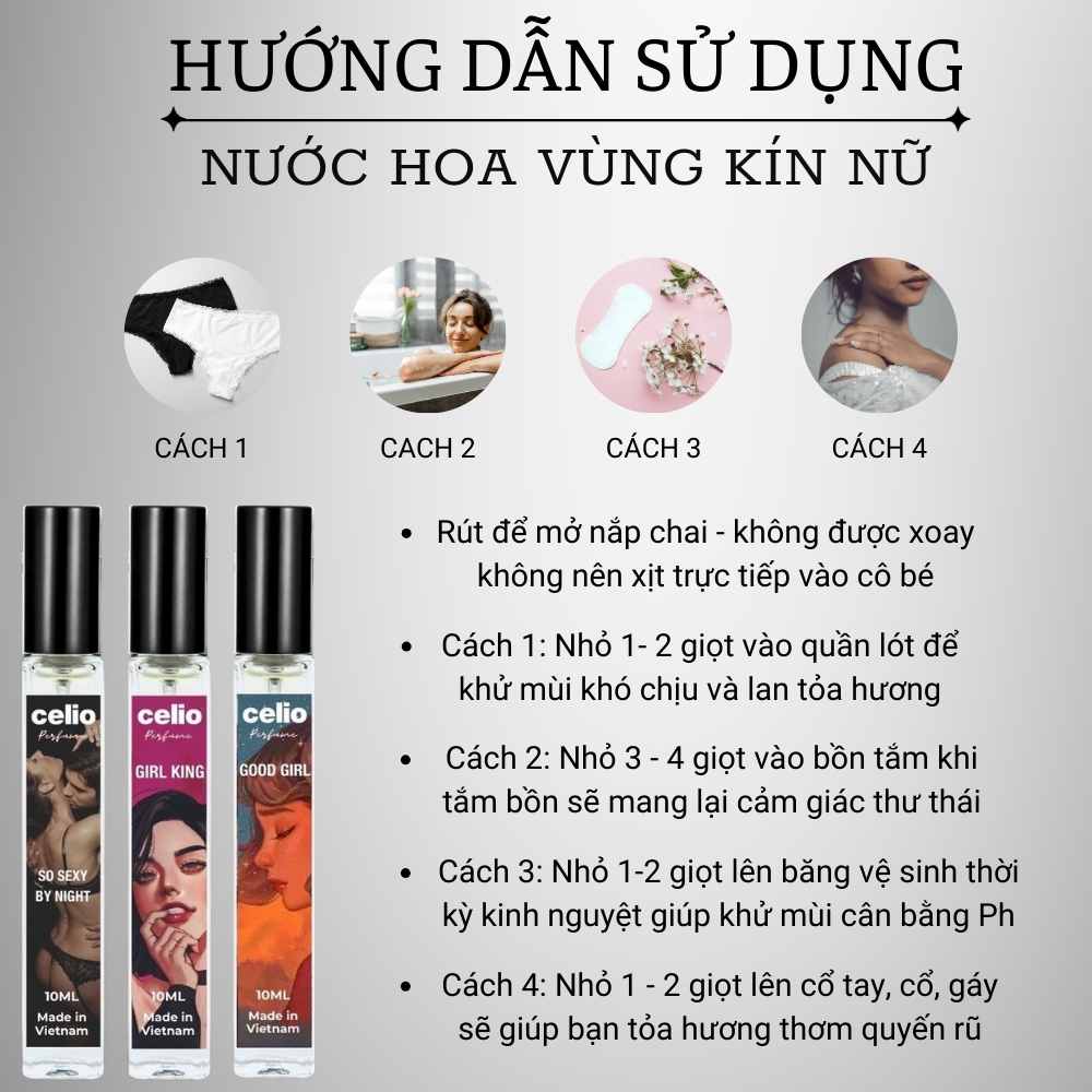 Nước Hoa Cô Bé Celio Chính Hãng 10ml Xịt Khử Mùi Thơm Vùng Kín Bim Bim Nữ Lưu Hương Lâu Dịu Nhẹ Mini Cao Cấp giá Rẻ