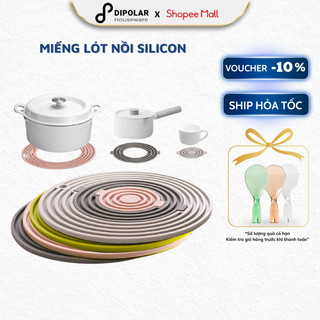 Miếng Lót Nồi Lót Ly Cách Nhiệt Silicon DIPOLAR Chịu Nhiệt Tốt Chống Trơn Trượt Tích Hợp 3 Trong 1 - DMLN01