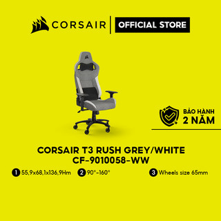 Ghế Corsair T3 RUSH Gray-White/CF-9010058-WW