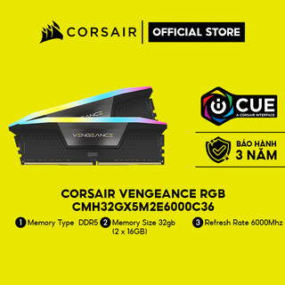 Ram PC Corsair Vengeance RGB 32GB 6000MHz DDR5 (2x16GB) CMH32GX5M2E6000C36