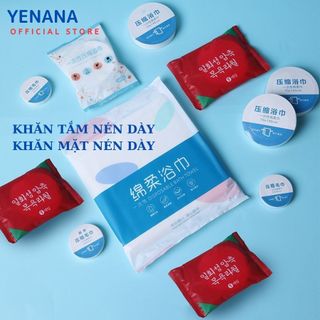 Khăn nén tắm và khăn mặt nén  du lịch size 70 x 140 cm, 24*30cm , 20*22cm