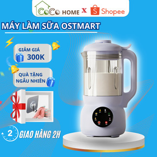 Máy Làm Sữa Hạt OSTMARS Cối Thuỷ Tinh Đa Chức Năng Nấu Dung Tích 1100ml Lưỡi Dao 10 Cánh Hàng Chính Hãng