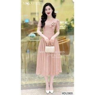  MDU3905 Váy thiết kế thanh lịch chất liệu Text Nhật cao cấp, hàng 2 lớp chất mát mịn, sang chảnh.