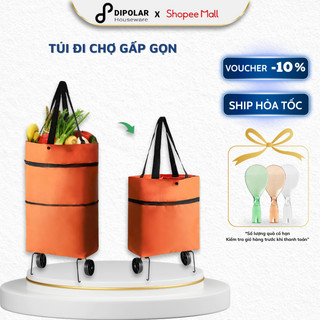 Túi Đi Chợ Có Bánh Kéo Tiện Lợi DIPOLAR Túi Mua Hàng Siêu Thị Có Thể Mở Rộng Hoặc Gấp Gọn - DTDC01