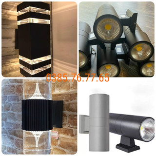 Đèn tường, Đèn chày 2 đầu 3 chế độ màu ánh sáng - Đã bao gồm bóng led : MUA 10 TẶNG 1