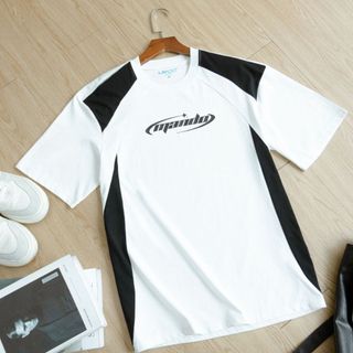Áo Phông Nam MANDO Chất Liệu Cotton Dày Dặn 250gsm Cao Cấp Màu Trắng Phối Đen Phong Cách Hàn Quốc PDN002