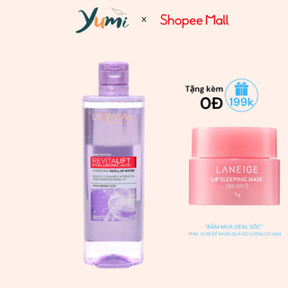 Nước Tẩy Trang Loreal Revitalift Hyaluronic Acid Micellar Water Căng Mịn Da 400ml