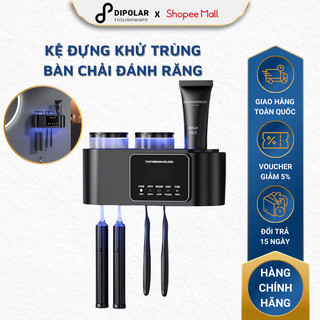 Máy Khử Trùng Bàn Chải Đánh Răng DIPOLAR Bằng Tia Cực Tím Diệt 99.9% Vi Khuẩn Kệ Nhả Kem Đánh Răng - DMKT01