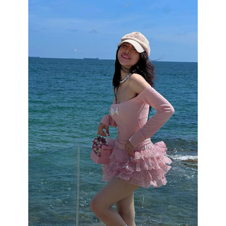 ruby skirt 2~ chân váy hoa màu hồng
