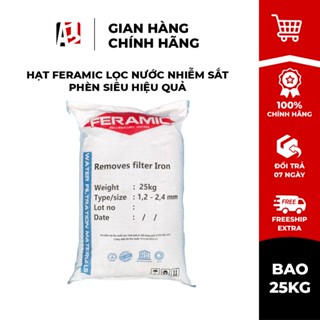 [Bao 25Kg] Hạt Feramic SLANPER - Vật Liệu Lọc Nước Nhiễm Sắt Phèn
