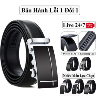 Thắt Lưng Nam Da Bò Hai Lớp Vicenzo Cao Cấp Khóa Tự Động Hợp Kim Không Gỉ, Dây Lưng Da Bò Nam Cao Cấp Có Bảo Hành.