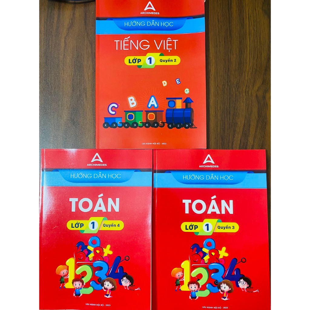 Sách - Hướng dẫn học Toán, Tiếng Việt Archimedes lớp 1 (kì 2)