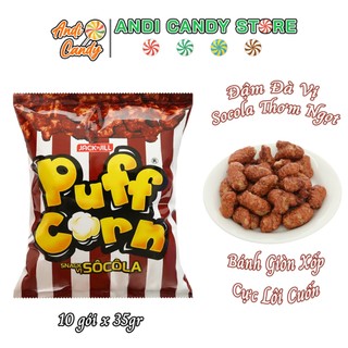 Bánh snack socola puff corn jack'n jill 10 gói x 35g