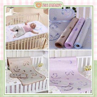 Chiếu lụa điều hòa 3D cho bé tặng kèm gối thảo dược cao cấp thông khí chống hấp hơi - 2X MART