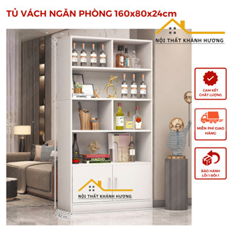 Kệ Sách, Kệ Gỗ Kiêm Vách Ngăn Phòng Kiểu Dáng Sang Trọng (có tấm hậu) Gỗ MDF Nhập Khẩu Siêu Bền Đẹp