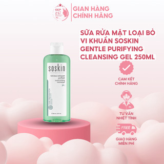   KÈM QUÀ TẶNG  Sữa rửa mặt loại bỏ vi khuẩn Soskin Gentle Purifying Cleansing Gel 250ml 