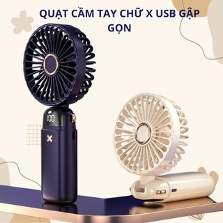 Quạt Cầm Tay Tích Điện Du Lịch Pin Trâu 100Quạt Cầm Tay Tích Điện Du Lịch Pin Trâu 10000mah 5 Tốc Độ Gió Có Màn Hình Led