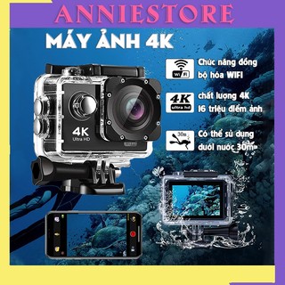 Camera hành trình xe mát gắn mũ bảo hiểm Sport camera 4K, Cam hành trình cho xe máy, xe đạp, đi phượt, di lịch
