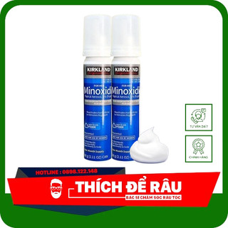 Minoxidil 5% dạng bọt mọc râu tóc kirkland mỹ 2 lọ