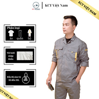 Quần áo bảo hộ lao động cao cấp Merida trang phục bảo hộ công nhân kỹ sư chống nhăn chống nhàu