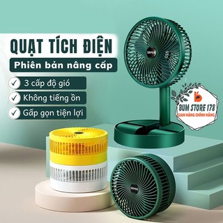 Quạt để bàn super tích điện sạc usb 3 chế độ gió, quạt sạc tích điện điều chỉnh độ cao xoay 180 độ