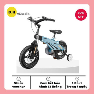 [Tặng bơm xe] Xe đạp trẻ em vành đúc có 2 bánh phụ có thể tháo rời cho trẻ tư 2-8 tuổi size 14 inch kiểu dáng thể thao