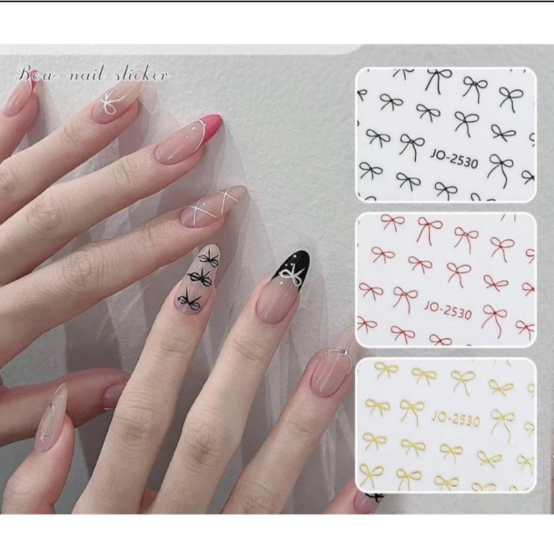 Stick nơ dán móng hình dán móng nơ làm nail