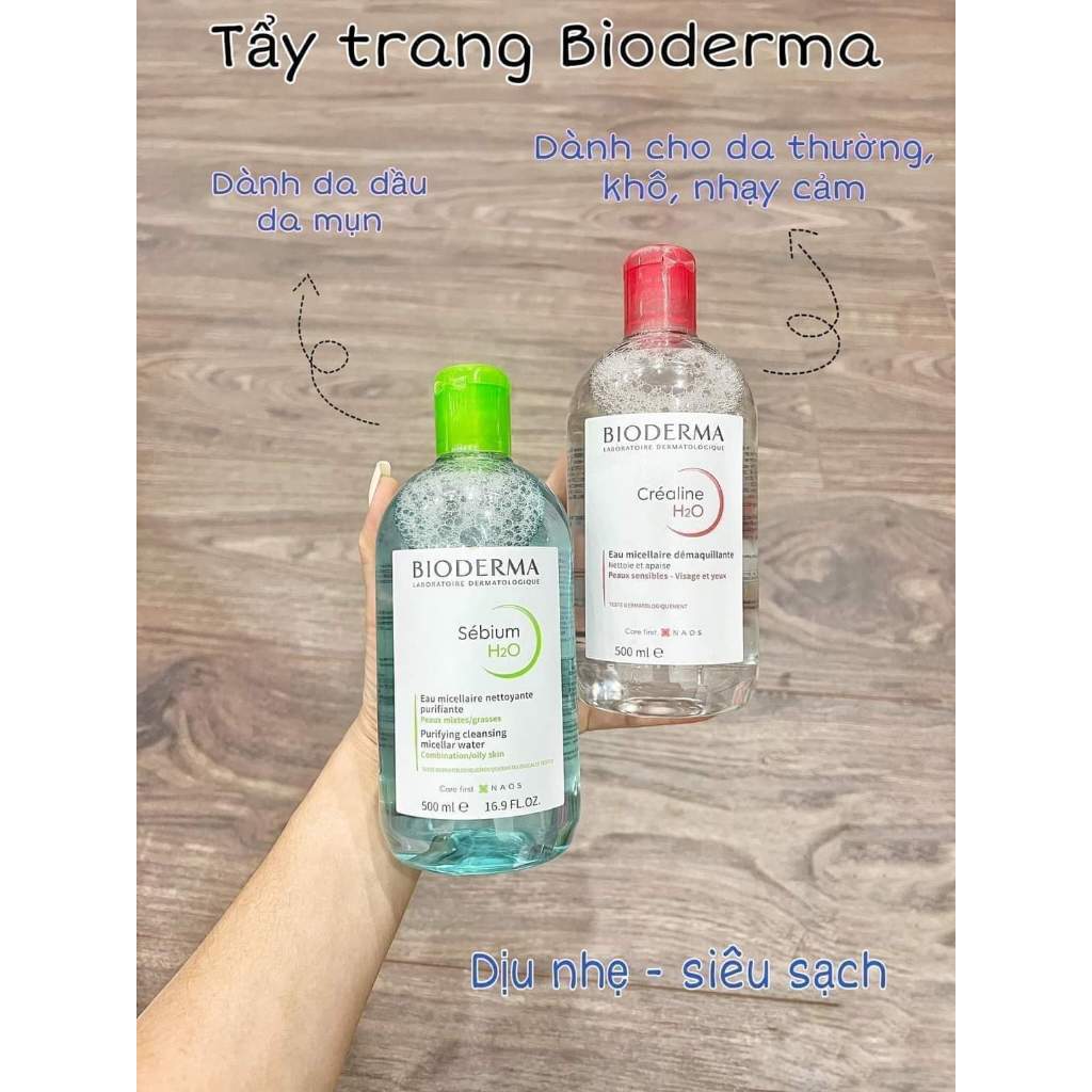 Nước Tẩy Trang Bioderma 500ml Của Pháp Chính Hãng dùng Cho Da Dầu Mụn, Da Nhạy Cảm, Thường Vfa Mọi Loại Da | BigBuy360 - bigbuy360.vn