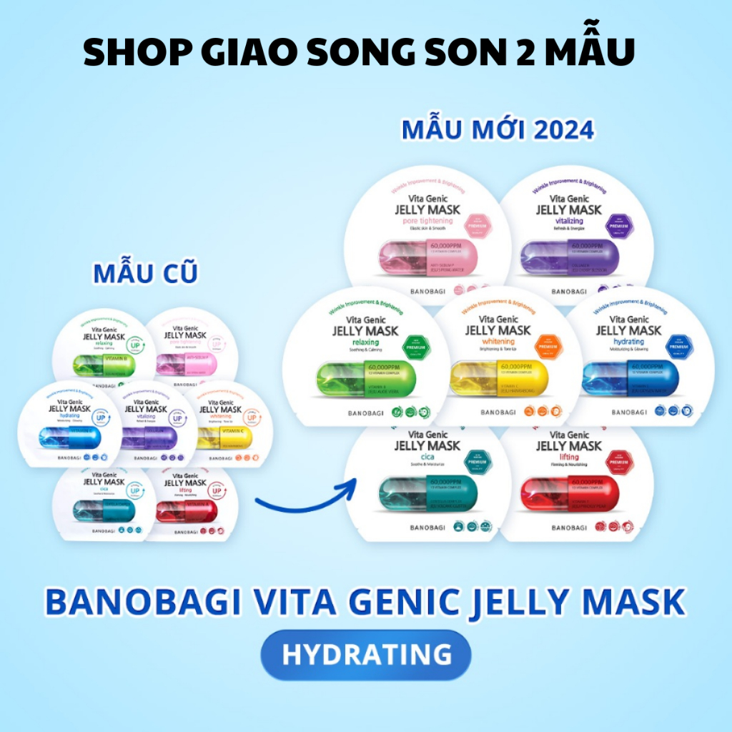 Mặt Nạ Bổ Sung Vitamin thần thánh Vita Genic/ Stem Cell BANOBAGI 30ml - 1 miếng (no box)