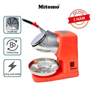 Máy bào đá tuyết, Máy xay đá 8 lưỡi, 2 nắp cao cấp Mitomo MBD-600 MAX- Hàng chính hãng