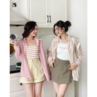 Áo sơ mi nữ Twentyfive dài tay mỏng, kèm áo 2 dây bên trong 5882