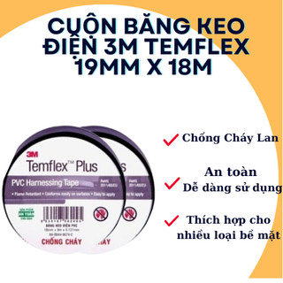 Cuộn Băng Keo Điện 3M Temflex 19mm x 18m siêu an toàn
