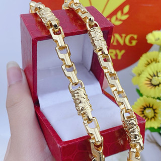 Dây Chuyền Nam Trụ Rồng Khoá Hộp 2 Lượng Mạ Vàng 18k Có Ký Hiệu Bền Đẹp, Sang Trọng