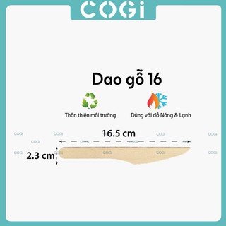 100 muỗng gỗ 16cm , nĩa gỗ 16cm, dao gỗ 16cm, loại lớn dài 16 cm dùng 1 lần COGI