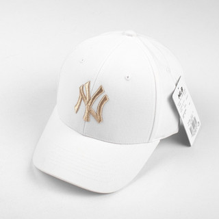 Mũ lưỡi trai Meowist Unisex MLB chất liệu vải Kaki logo NY White 3,nón lưỡi trai Hàn Quốc