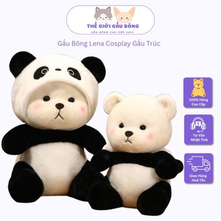 Gấu bông lena cosplay gấu trúc đáng yêu lông mềm mịn cao cấp yunoza