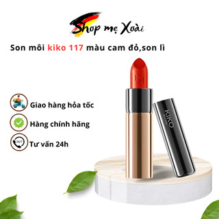 Son Kiko màu cam đỏ 117, son môi, son lì