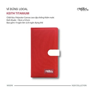 Ví Vải Đứng Dài Keith Titanium Nam Nữ Polyester Siêu Bền Đẹp Chống Nước Unisex local brand chính hãng M Midori