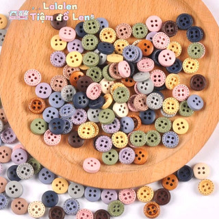 Nút Gỗ Màu Dùng Trang Trí Handmade