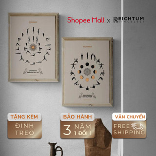 Tranh treo tường canvas cao cấp SET2 của REICHTUM - Phòng khách/ Nhà ngủ/ Decor/ Chất vải canvas