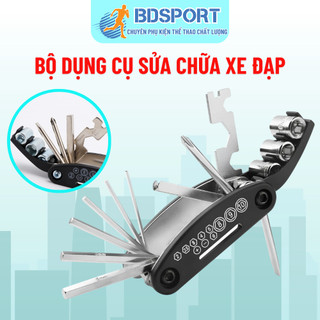 Bộ dụng cụ sửa chữa xe đạp 15 món nhỏ gọn đa năng, bộ lục giác lắp giáp, sửa chữa xe đạp