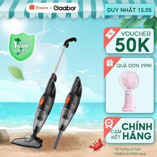 Máy hút bụi 2in1 GAABOR GVCW-M15A lực hút siêu mạnh 16000PA chổi quét 90 độ có bánh lăn - Hàng chính hãng